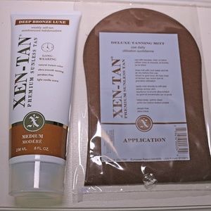 XEN TAN Deep Bronze Luxe Medium SELF TANNER + Mitt